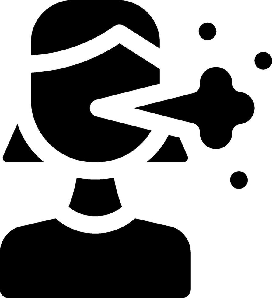 A woman with a nose blowing bubbles vector
