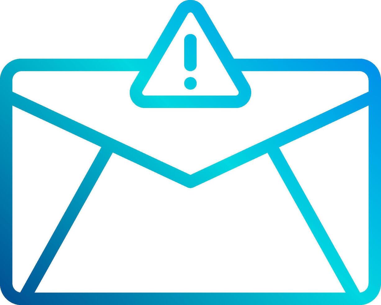An email envelope with a warning icon vector