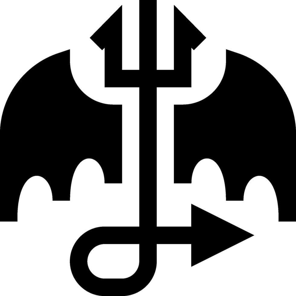 The devil's sign is shown in black and white vector
