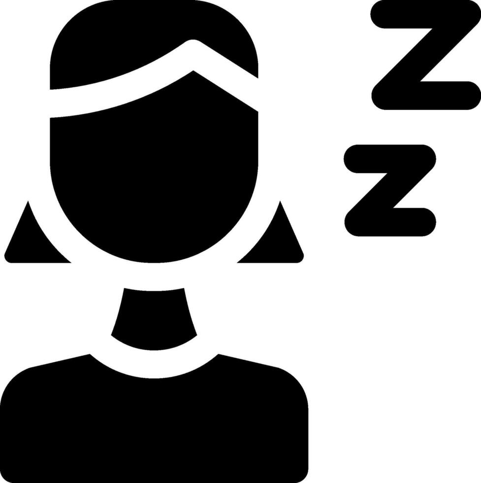 A woman sleeping with her head down and her eyes closed vector