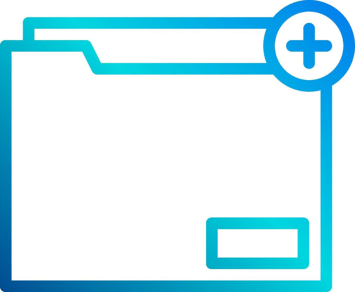 File folder icon with plus sign vector