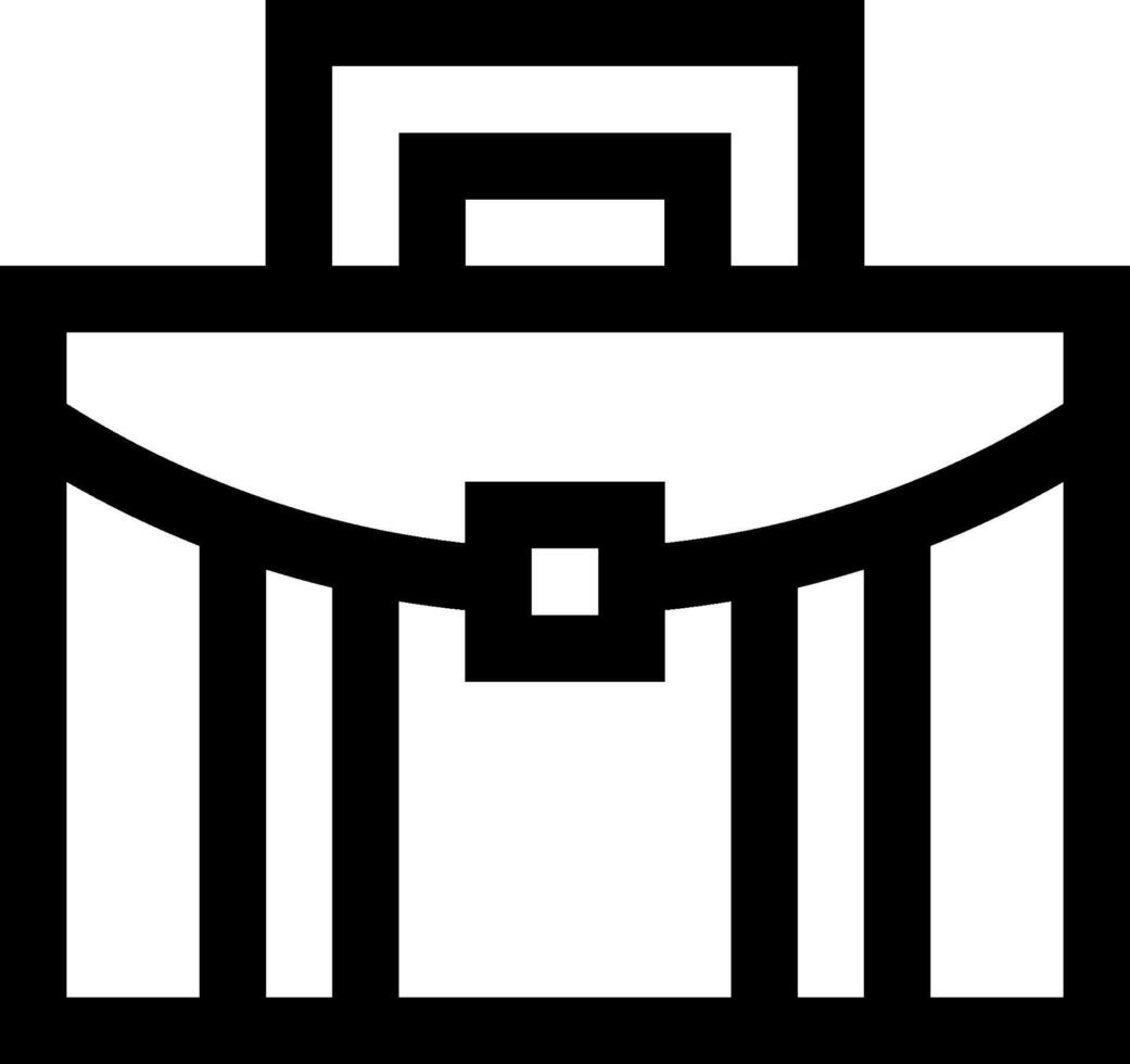 A black and white image of a briefcase vector