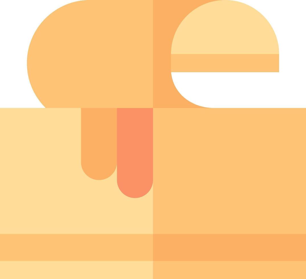 A hamburger with a slice of cheese on it vector