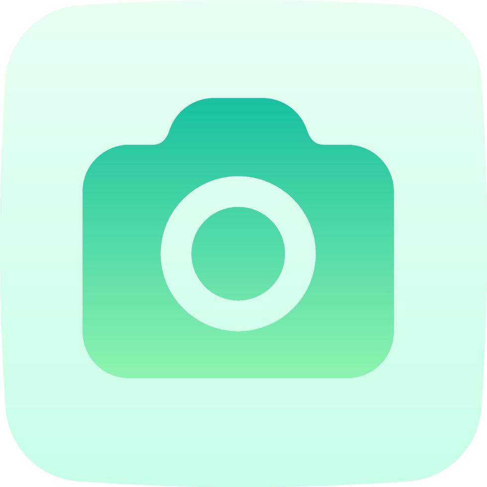 A green and blue camera icon vector