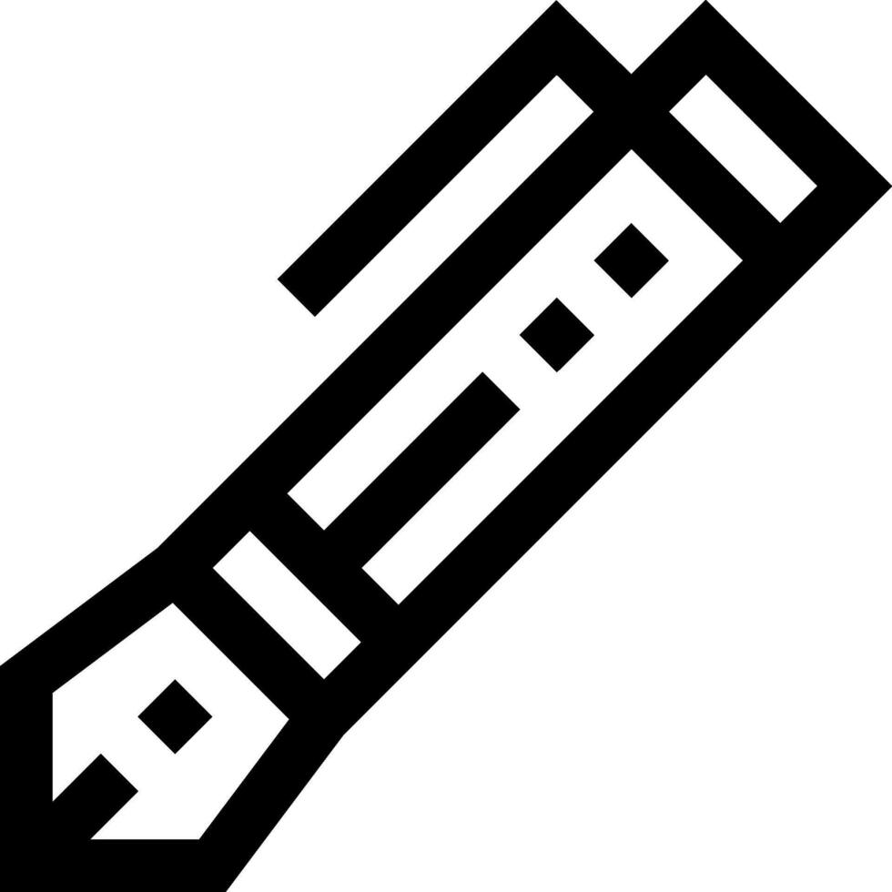 A black and white pen icon on a white background vector