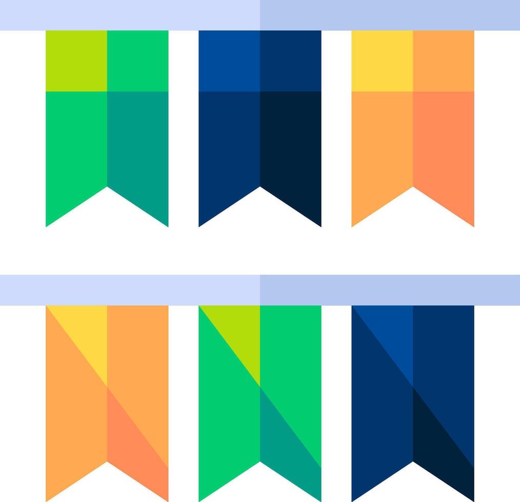A set of colorful banners with different colors vector