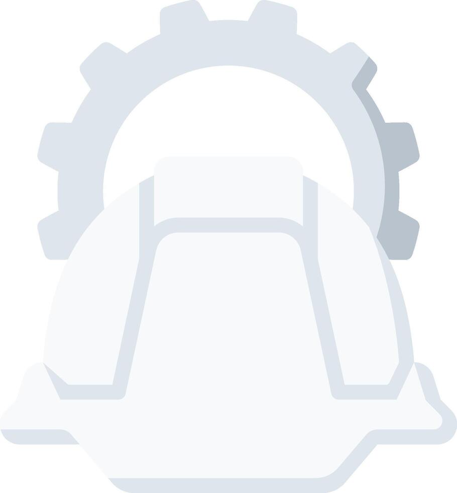 A construction helmet with gears on it vector