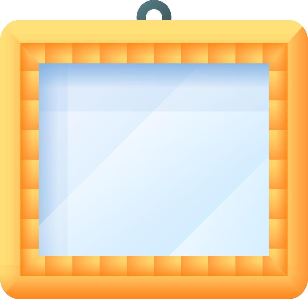 A yellow frame with a window in it vector