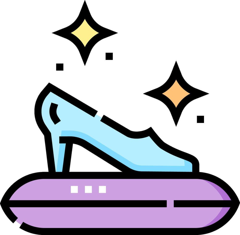 Shoe icon with a purple high heel shoe vector