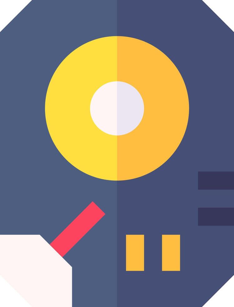 A person holding a yellow disc in their hand vector