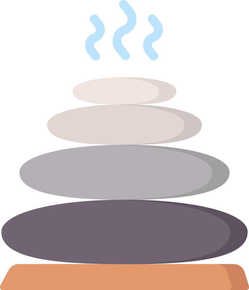 A stack of stones with a blue steam coming out of it vector