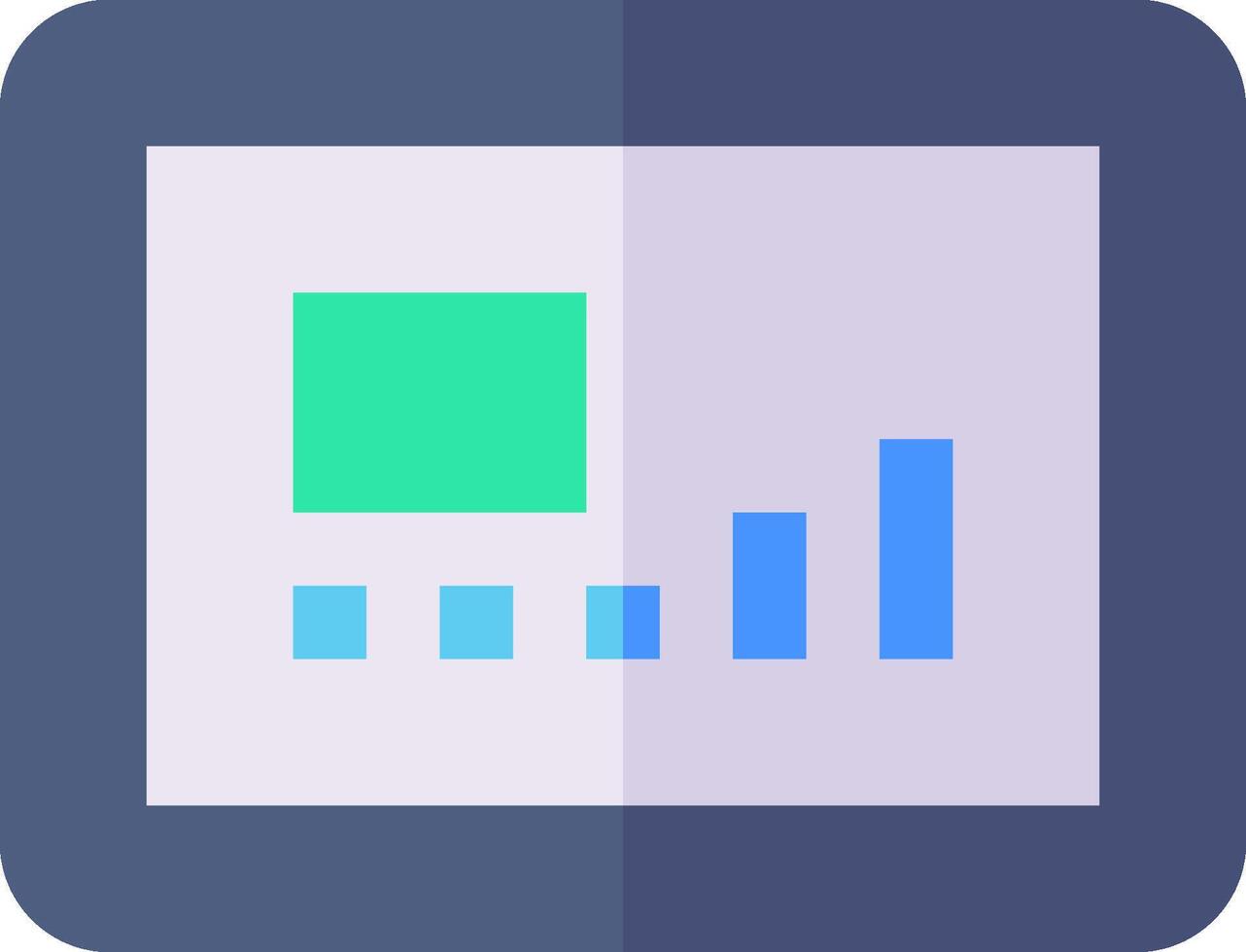 A flat icon with a bar chart on it vector