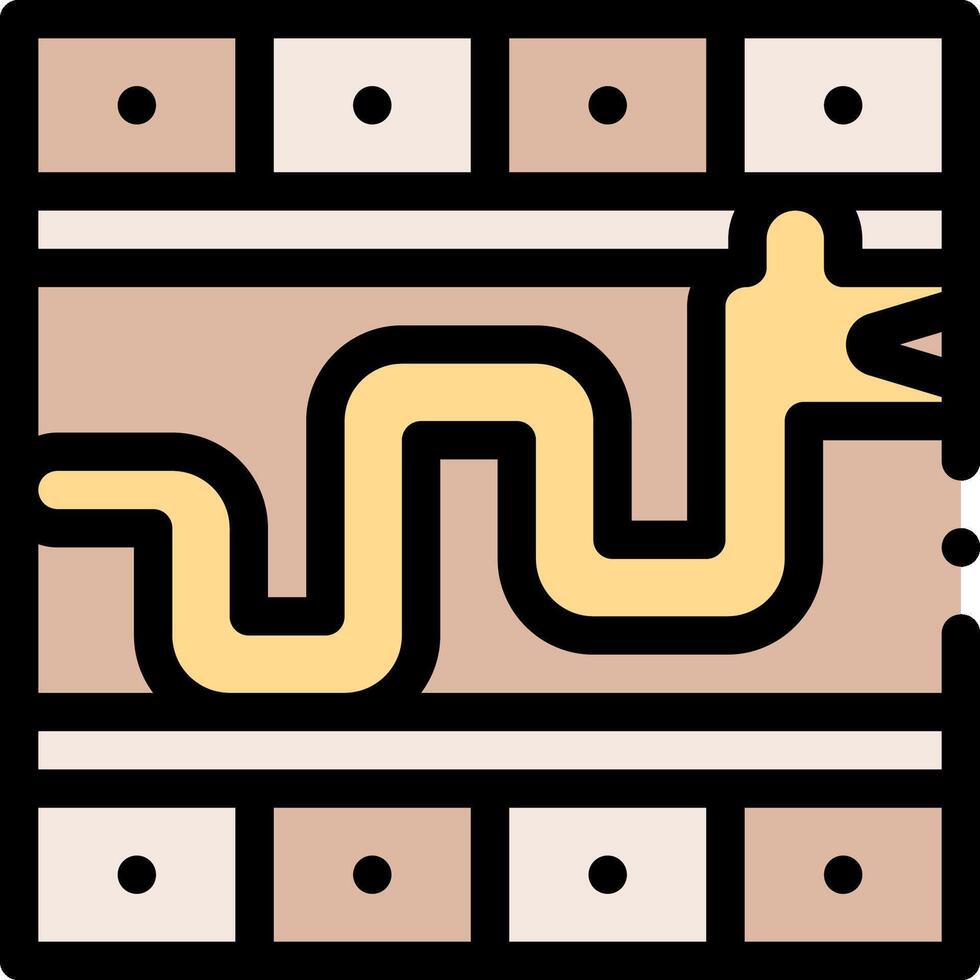 A snake is on a square tile vector