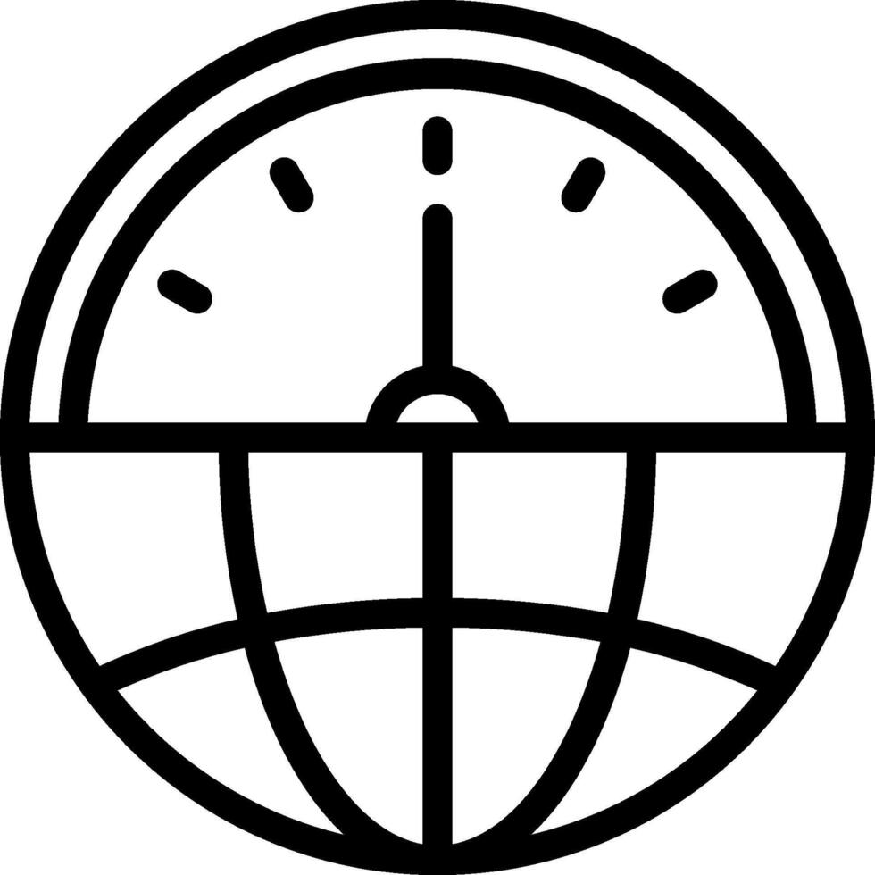 A globe with a clock on it vector