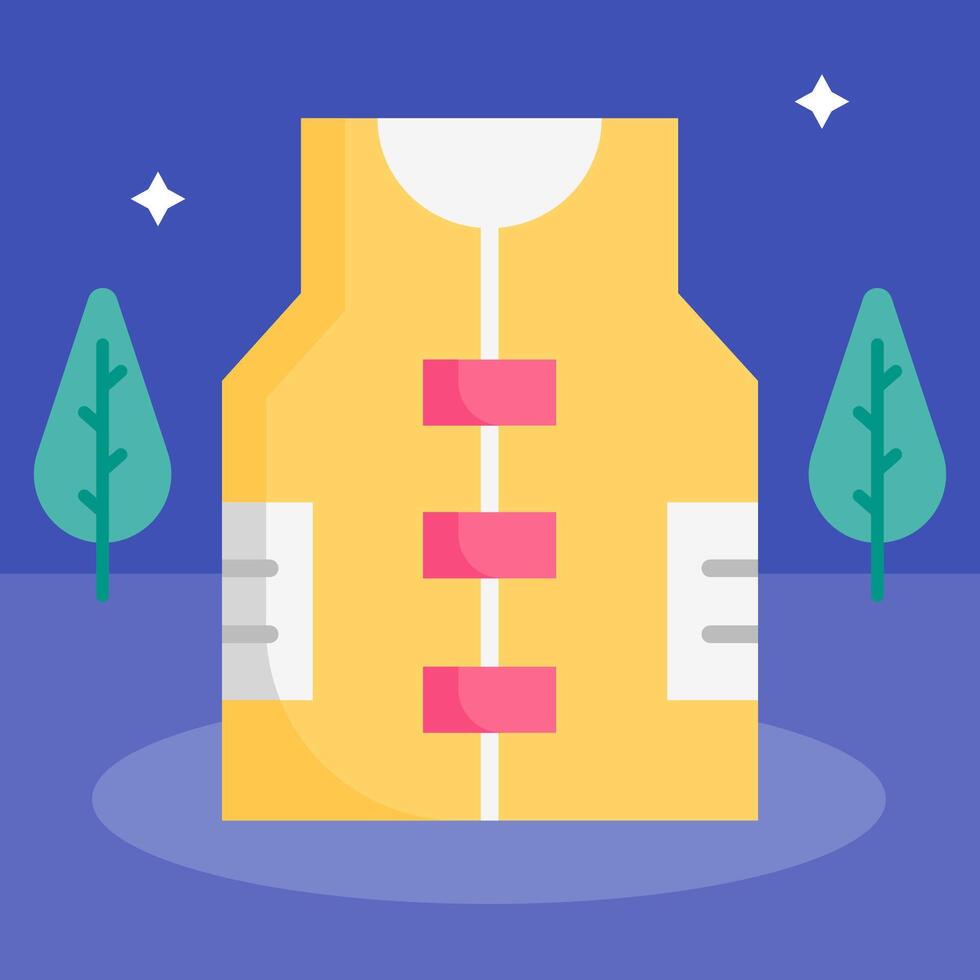 A life vest with a tree in the background vector