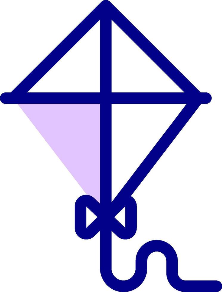A kite with a purple bow on it vector