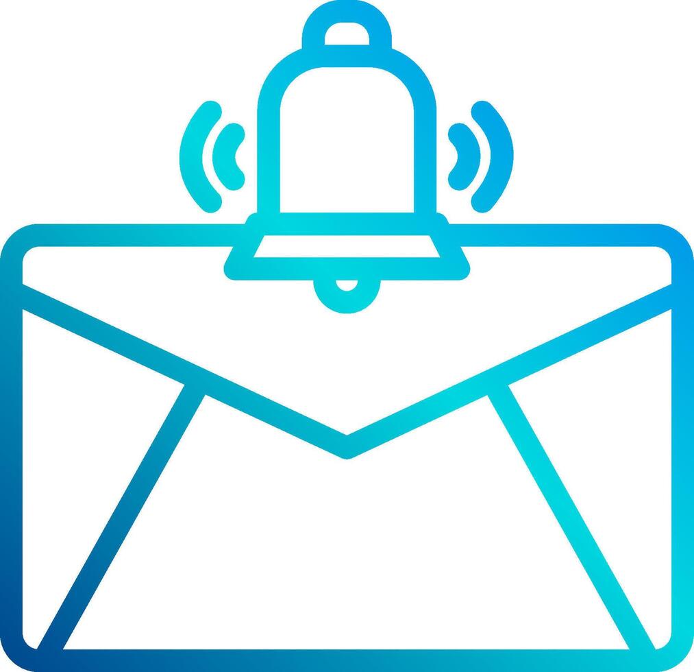 Email icon with bell vector