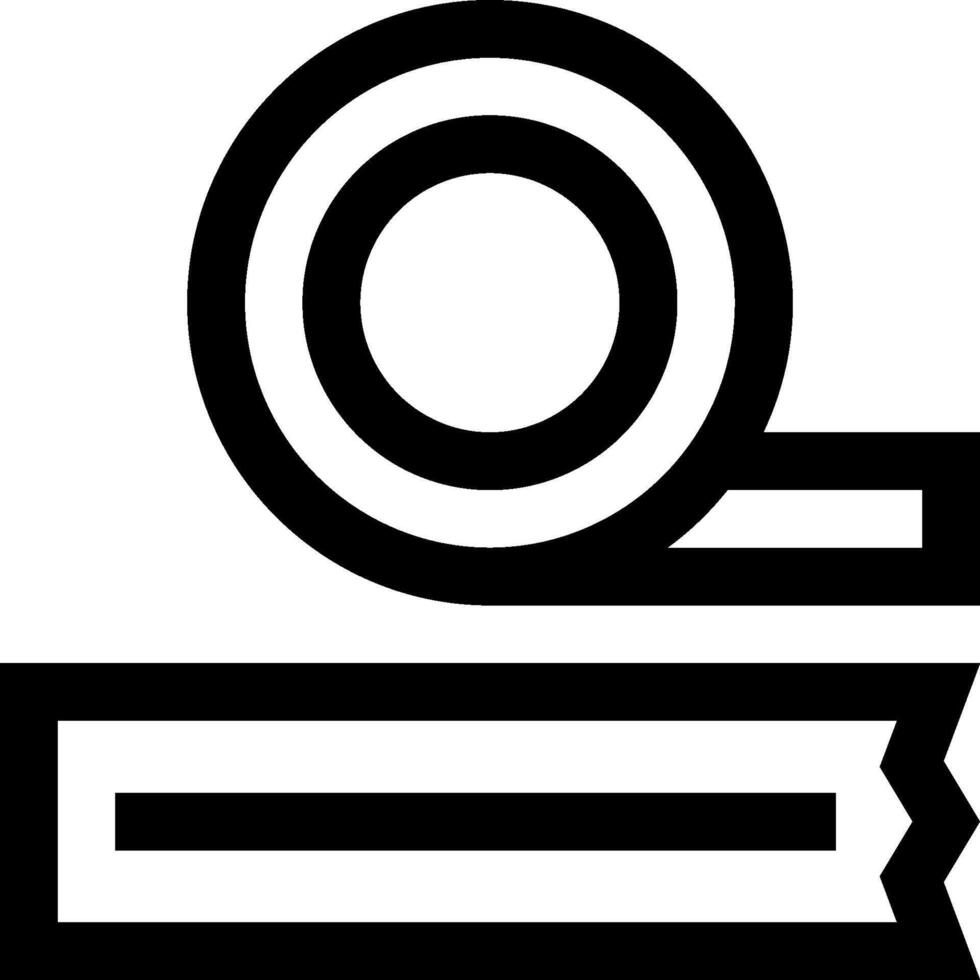 A black and white logo of a roll of tape vector