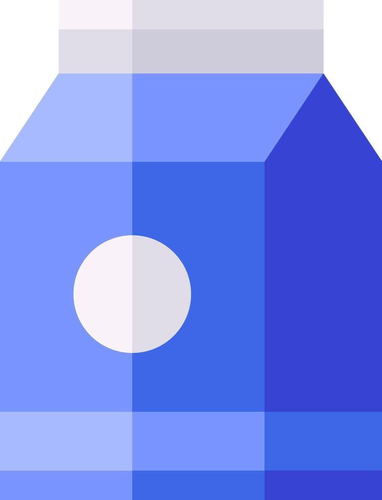 A blue and white container with a white dot vector