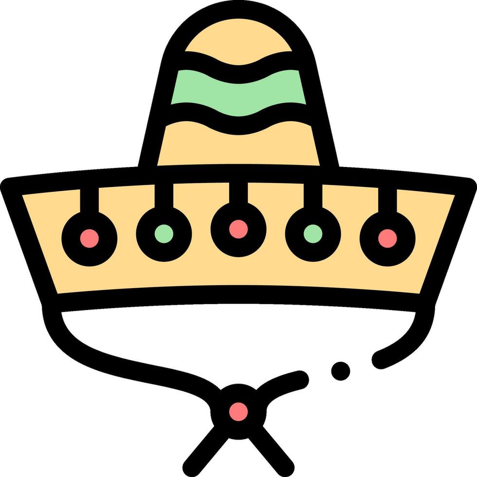 Mexican hat icon illustration vector