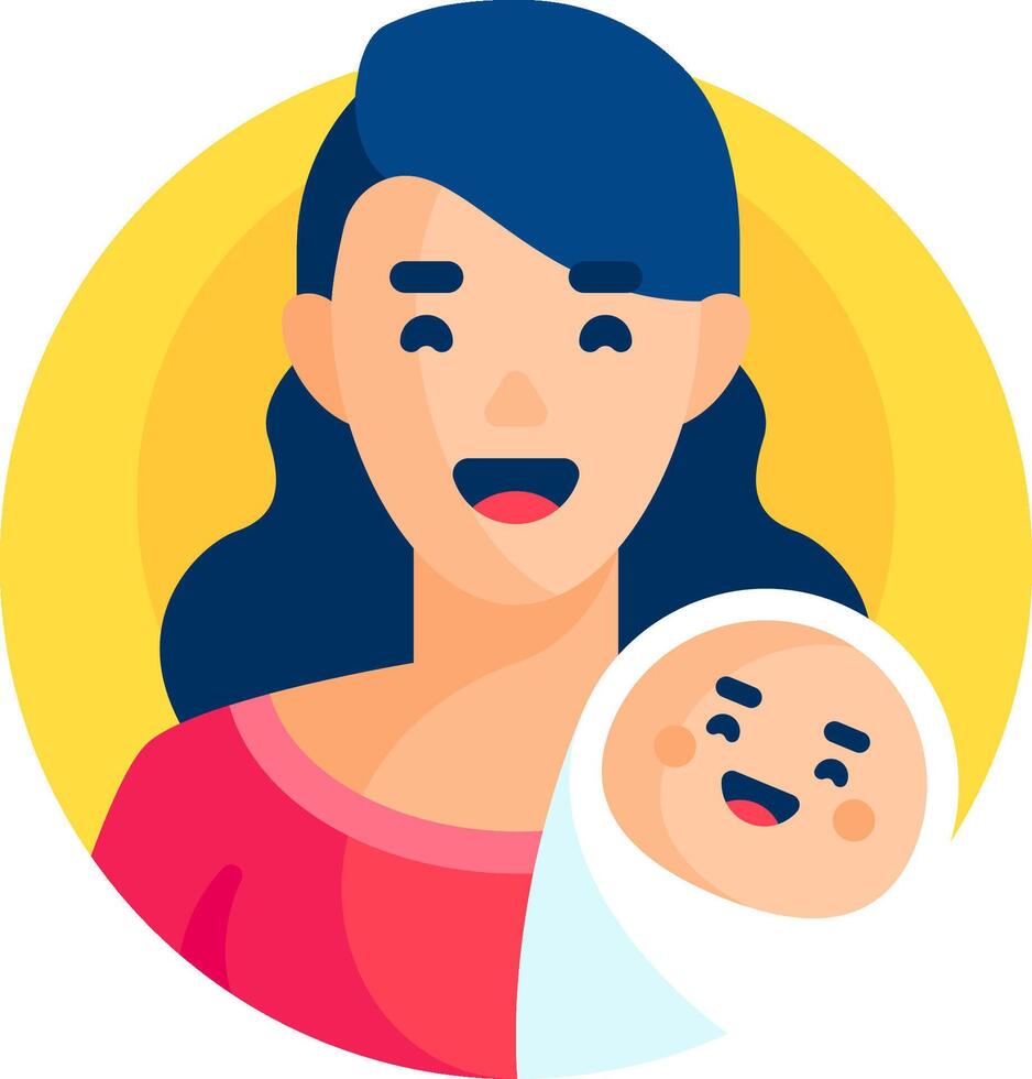 A woman holding a baby in her arms vector