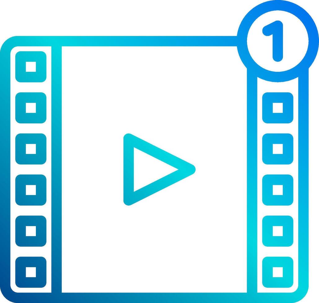 The icon for the play button vector