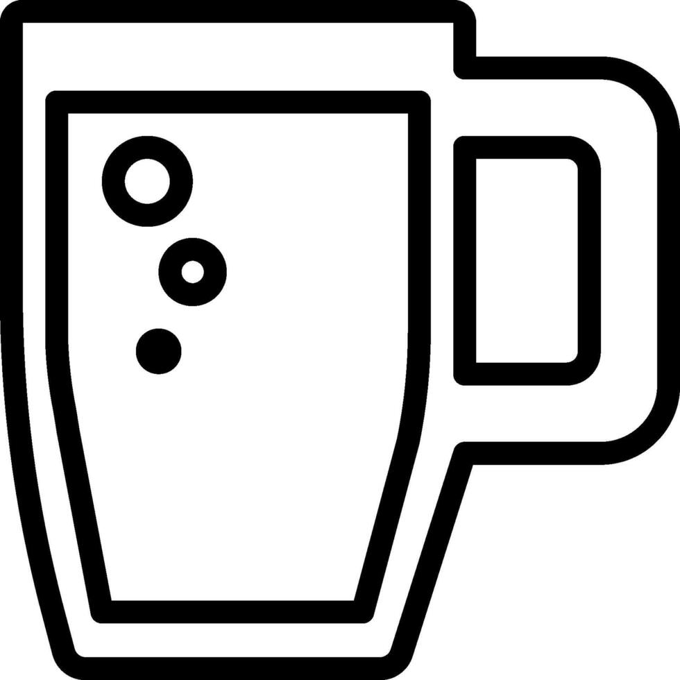 A black and white illustration of a glass of beer vector
