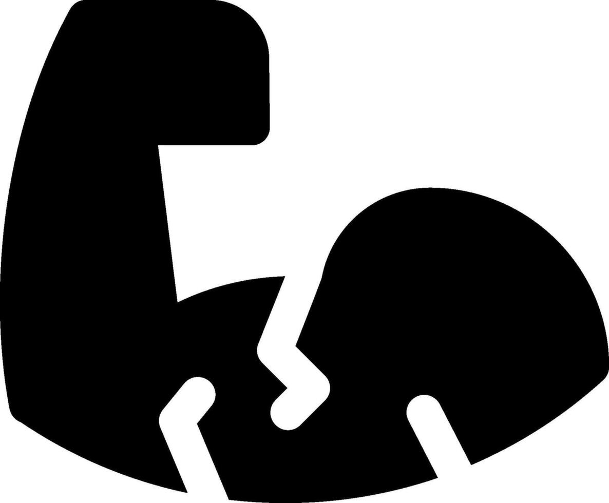 A black and white silhouette of a man's arm vector