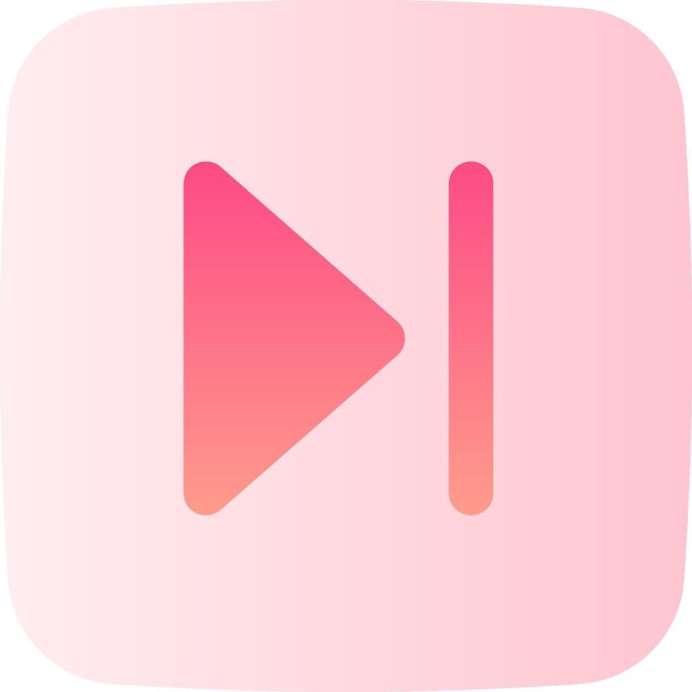 A pink play button with a white background vector
