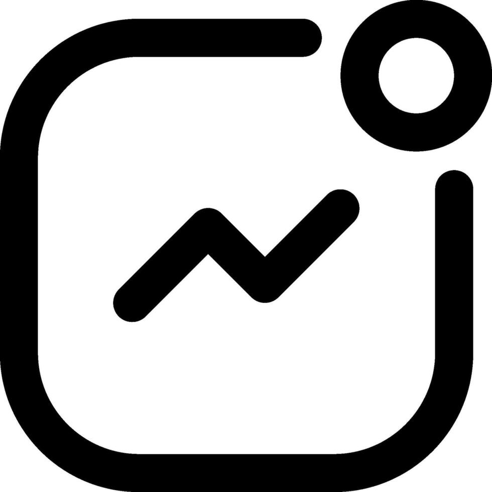 A black and white logo with a graph on it vector