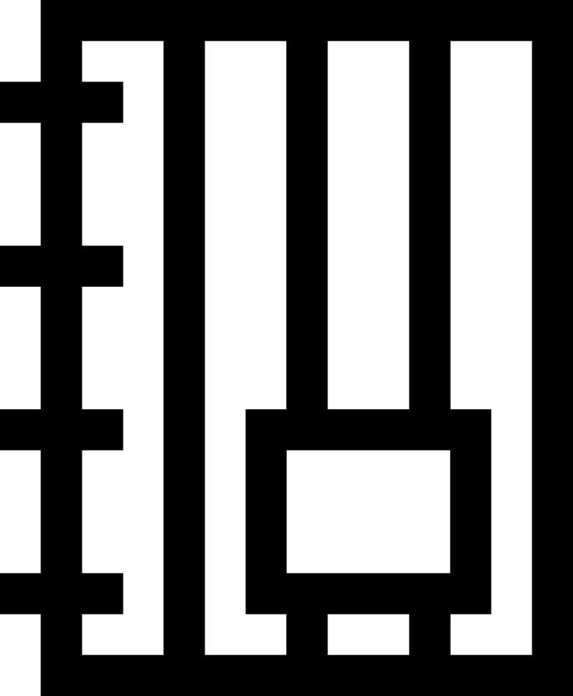 A black and white square with a square in the middle vector