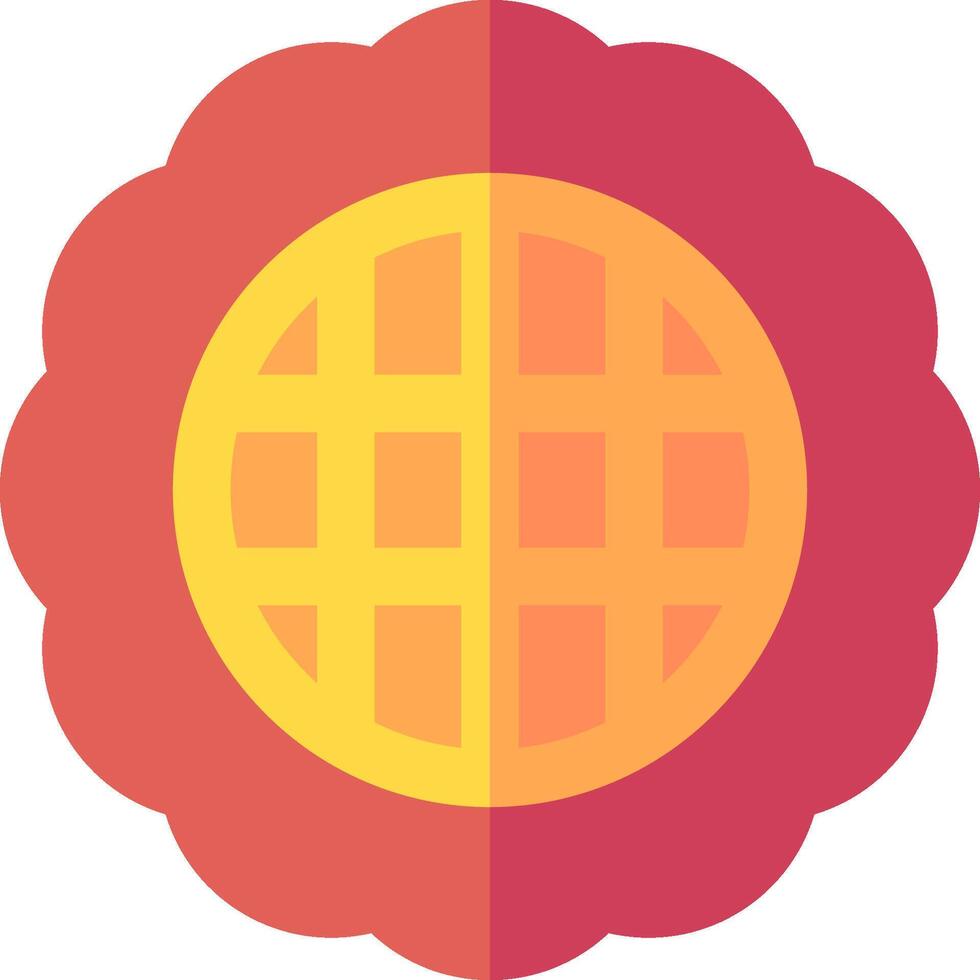 A flat icon of a flower with a globe in the center vector