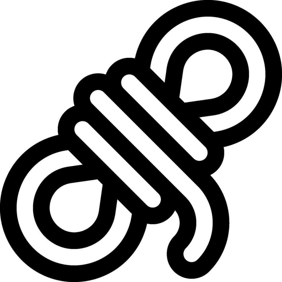 A black and white logo of a rope vector