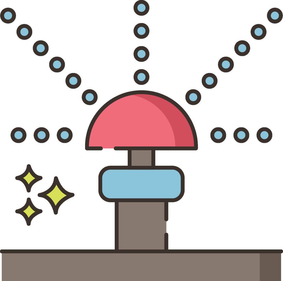 A mushroom with a red hat and a star on top vector