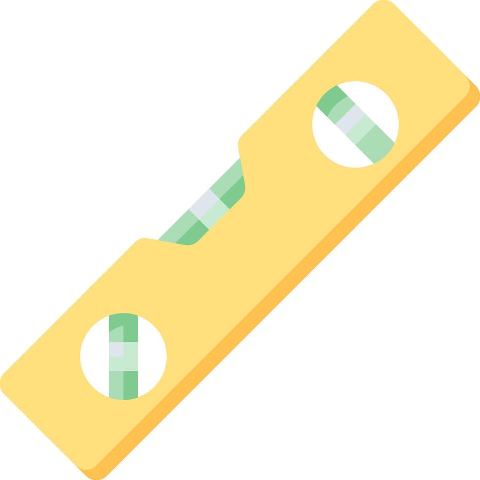 A yellow rectangular piece of wood with a green stripe vector