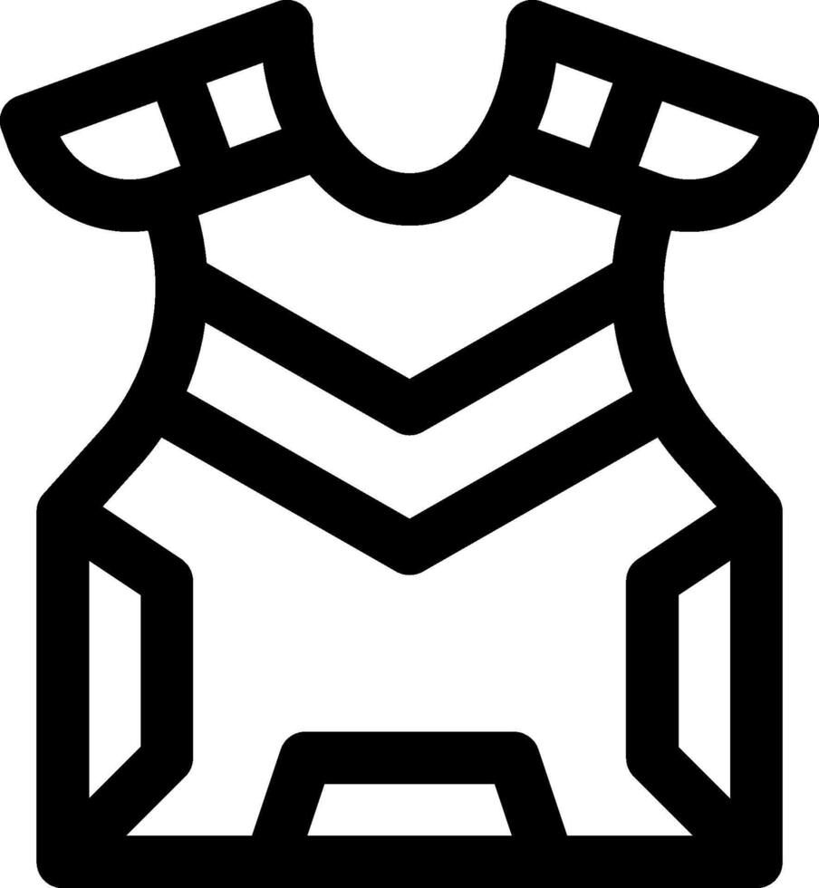 A black and white icon of a vest vector
