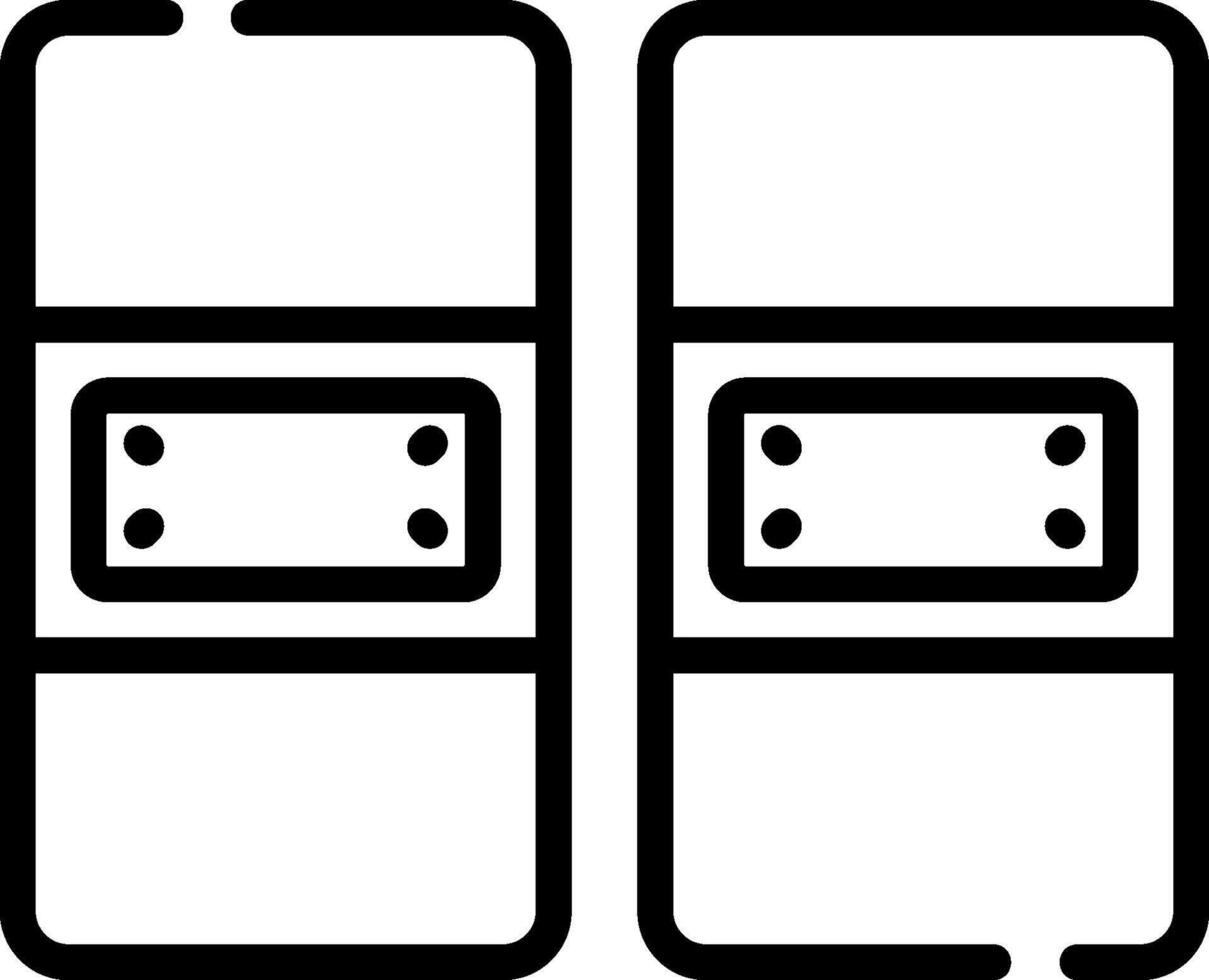 Two black and white icons of a pair of shoes vector