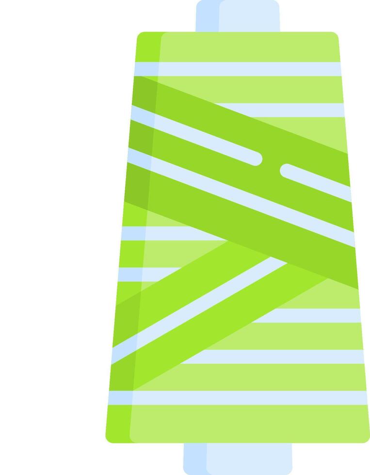 A spool of thread with green stripes vector