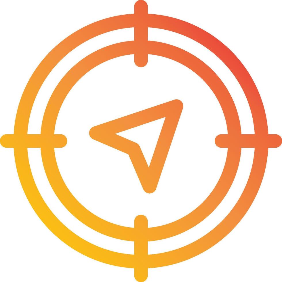 A yellow and orange arrow pointing to the right vector