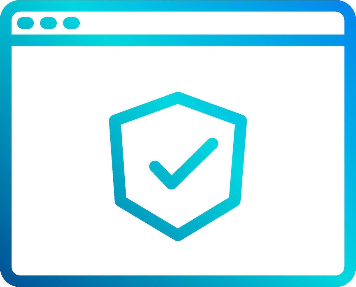 A blue shield with a tick mark on it vector