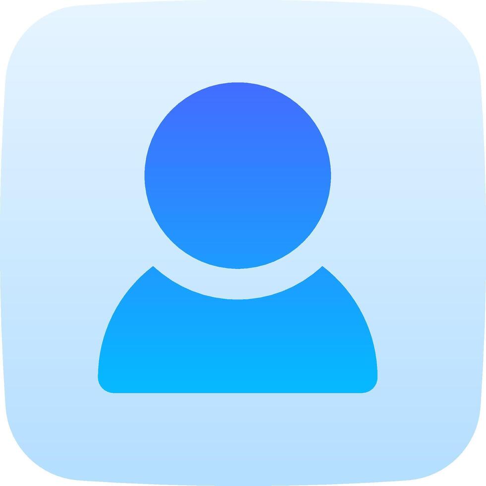 A blue person icon on an app icon vector