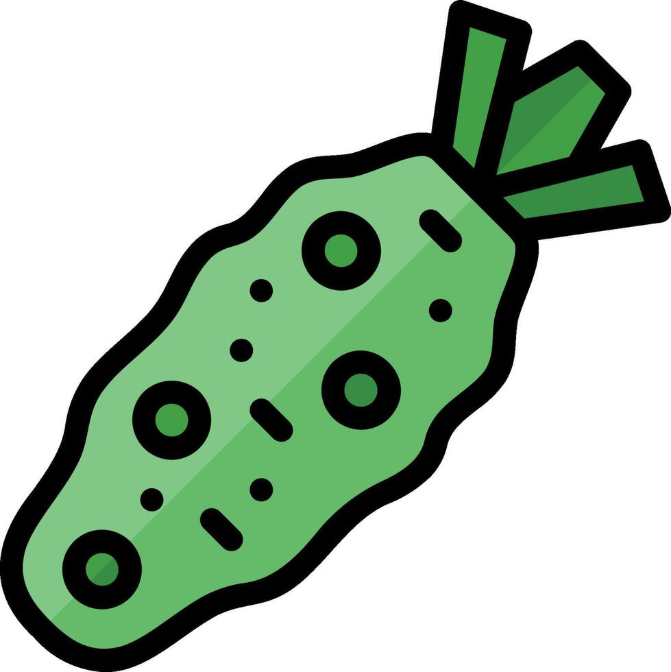 A green vegetable with dots on it vector