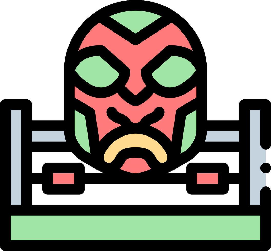 A cartoon character with a mask on his head vector