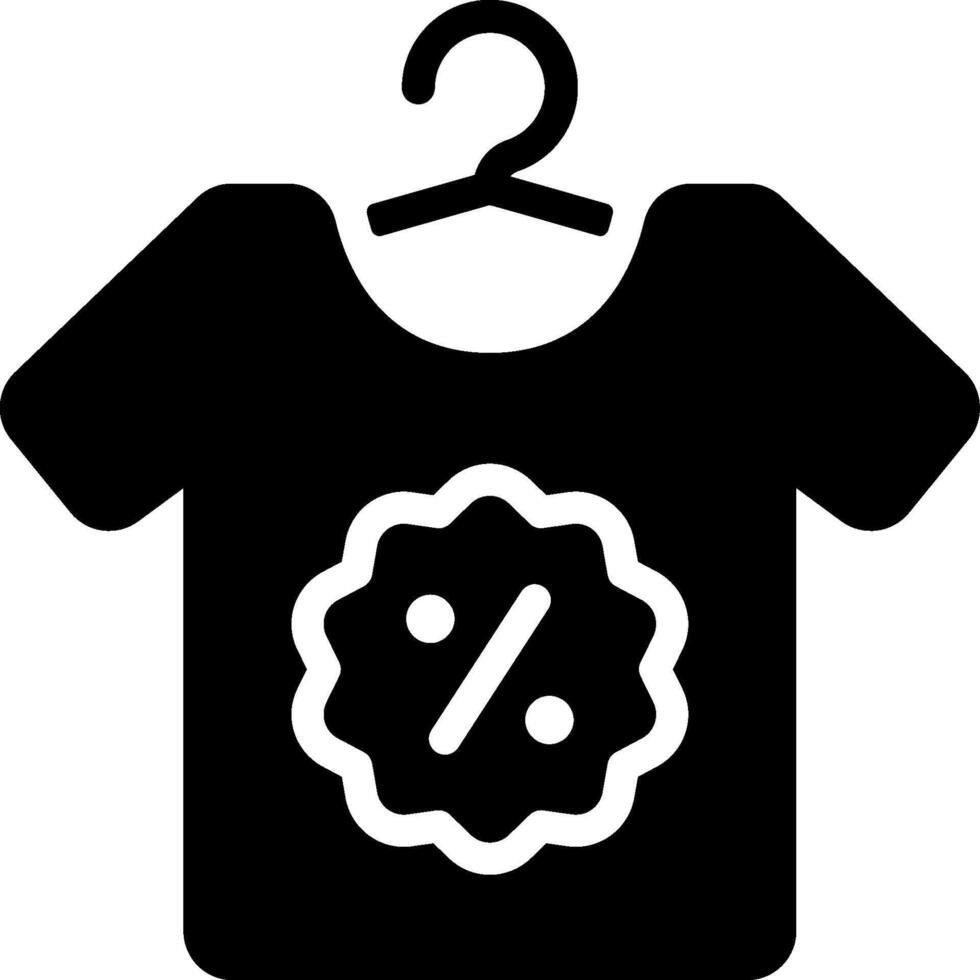 A shirt with a percentage sign on it vector