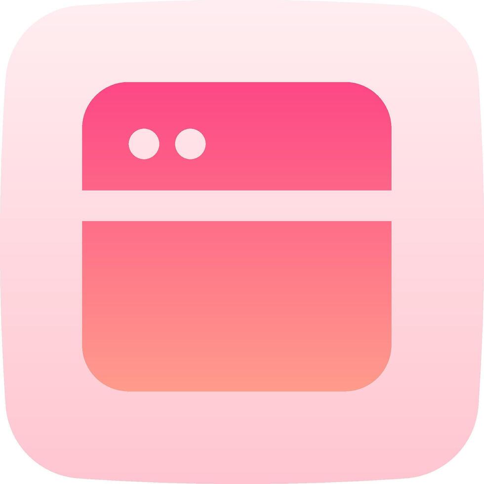 A pink square icon with a small square in the middle vector