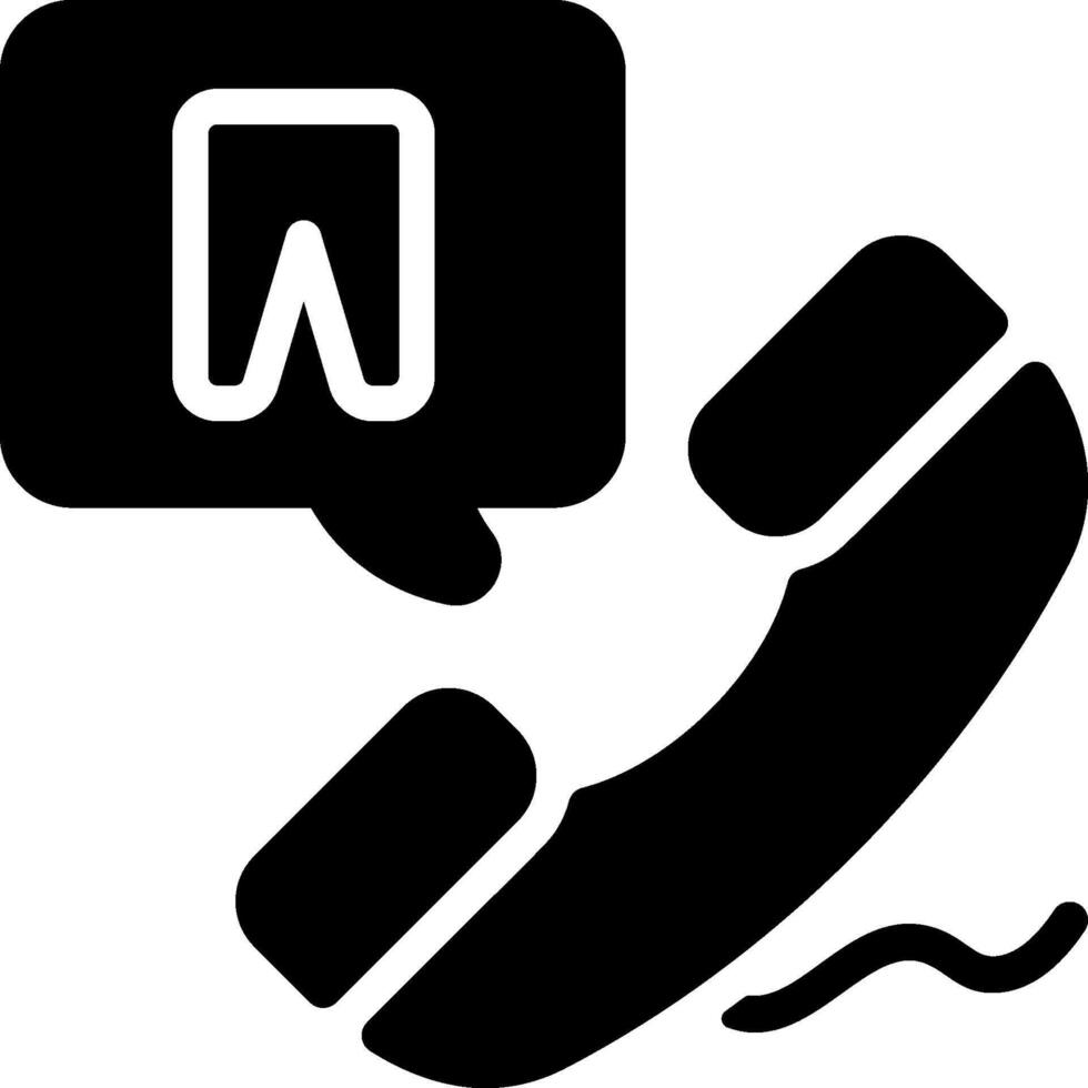 A telephone with a speech bubble and a toothbrush vector
