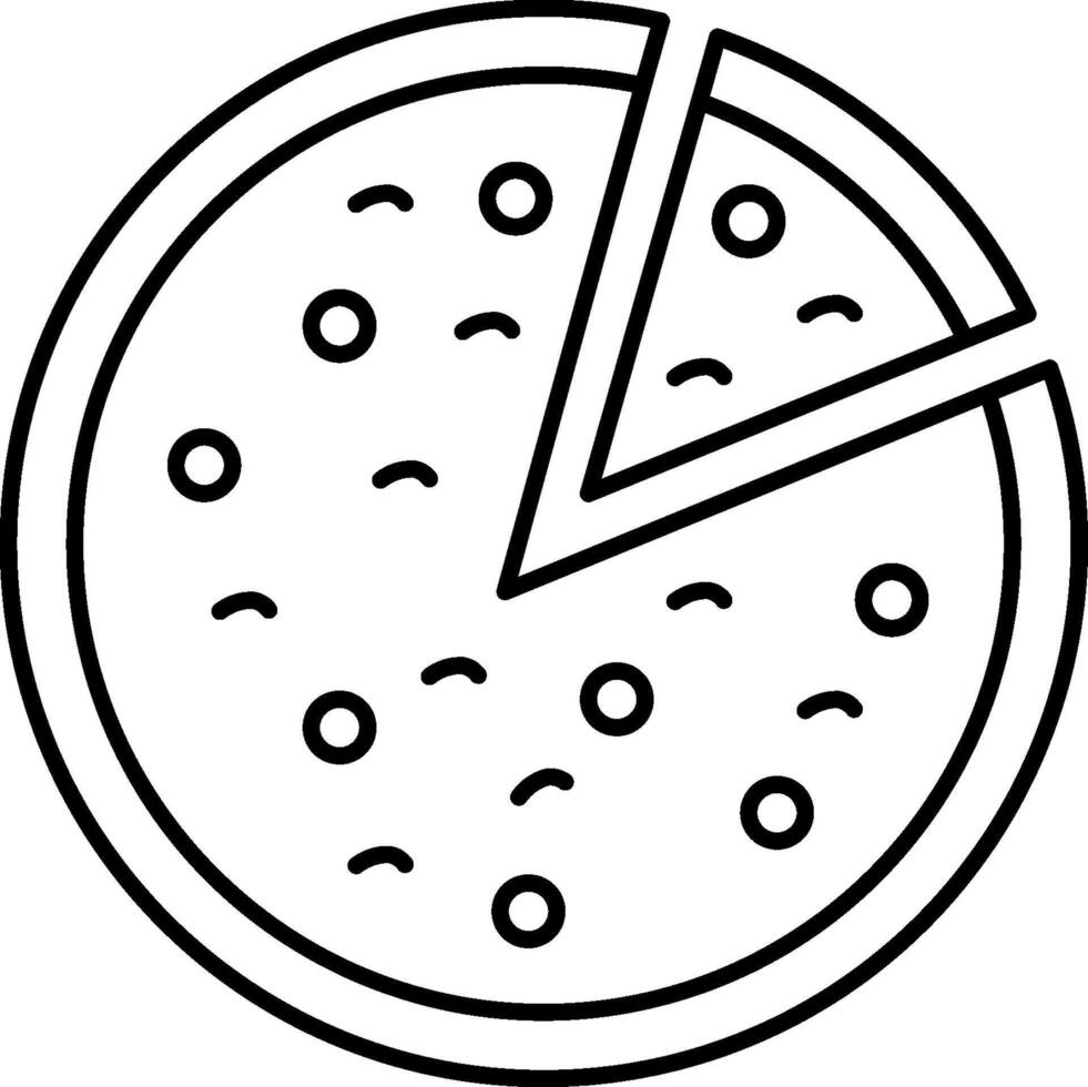 Pizza slice icon illustration vector