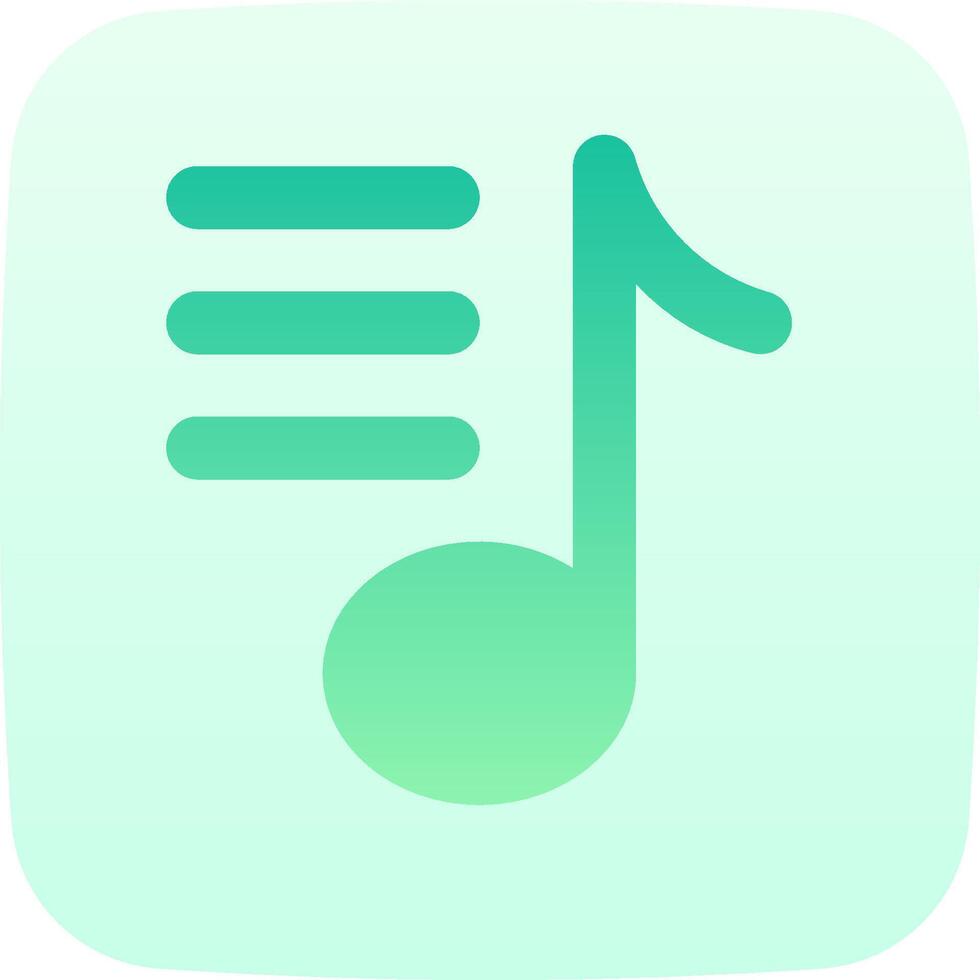 Music note icon with green background vector