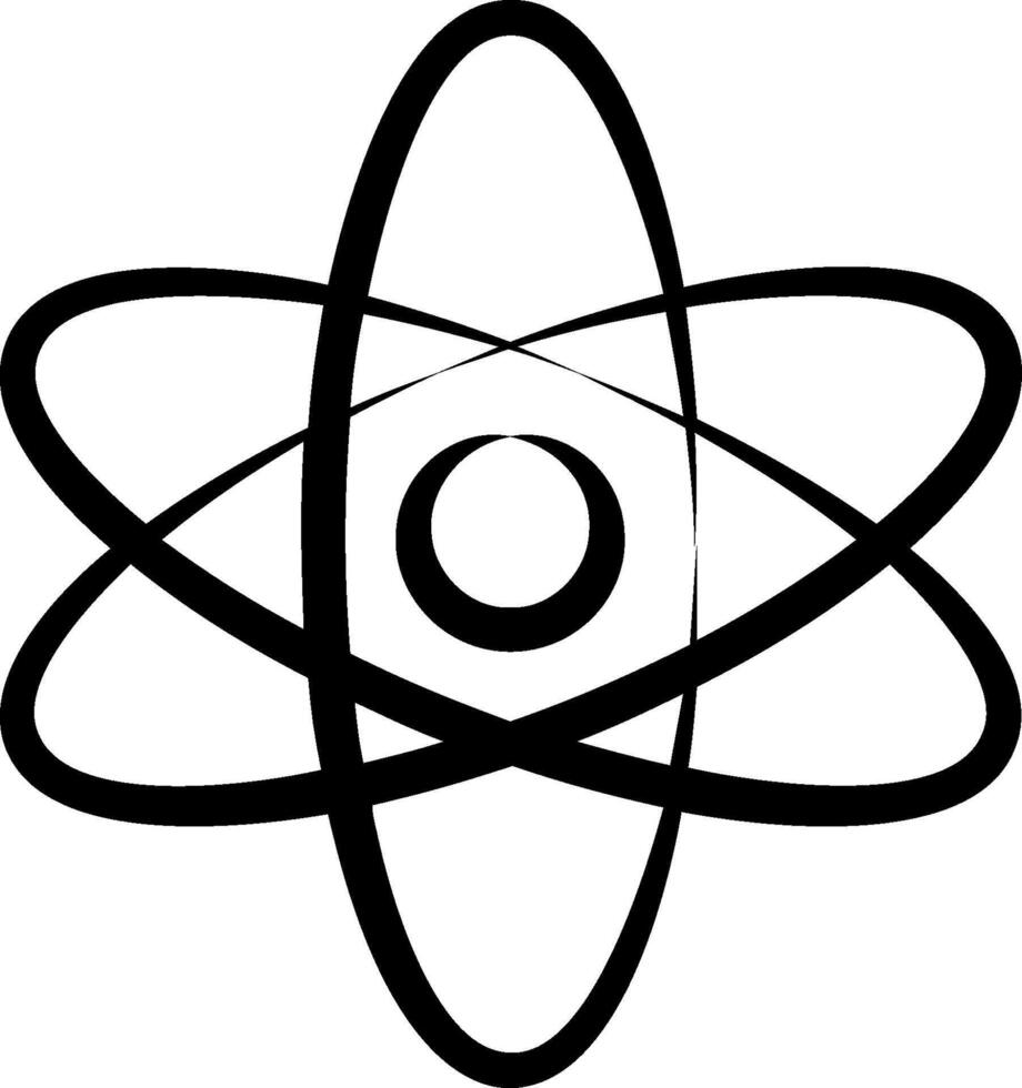 An atom symbol on a white background vector