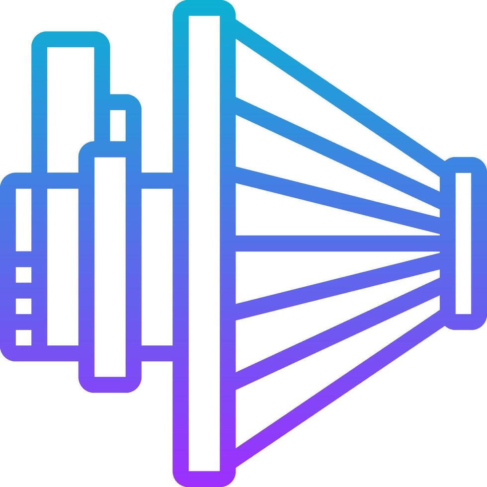 A blue and purple speaker icon vector